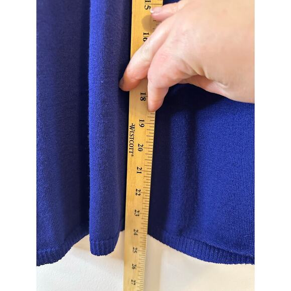 Eileen Fisher Woman Plus Size 100% Wool Knit Cobalt Blue Sustainable Tank Sz 1X - Picture 6 of 6